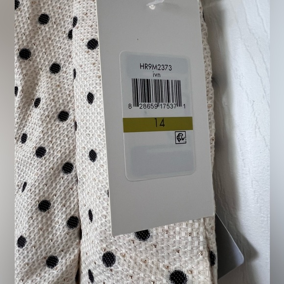 Harper Rose 🌹Golden Metallic Polka Dot Fit & Flare Sleeveless Dress w/Pockets - Picture 2 of 8